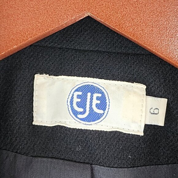 Vintage EJE Wool blend Black Blazer Women's 6 - Picture 6 of 10